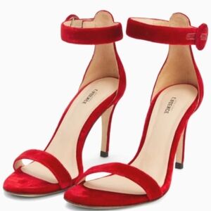 New L'Agence Gisele Crushed Velvet Sandals 39.5 or 8.5-9